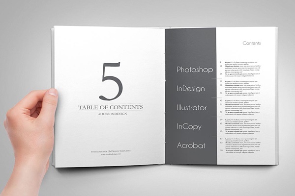 Project table of contents là loại mục lục dành cho học thuật nên định dạng đi kèm không có màu sắc 